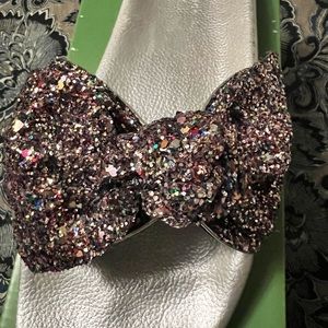 Kate Spade New York Shellie Bow Slide Sandals Multi Glitter